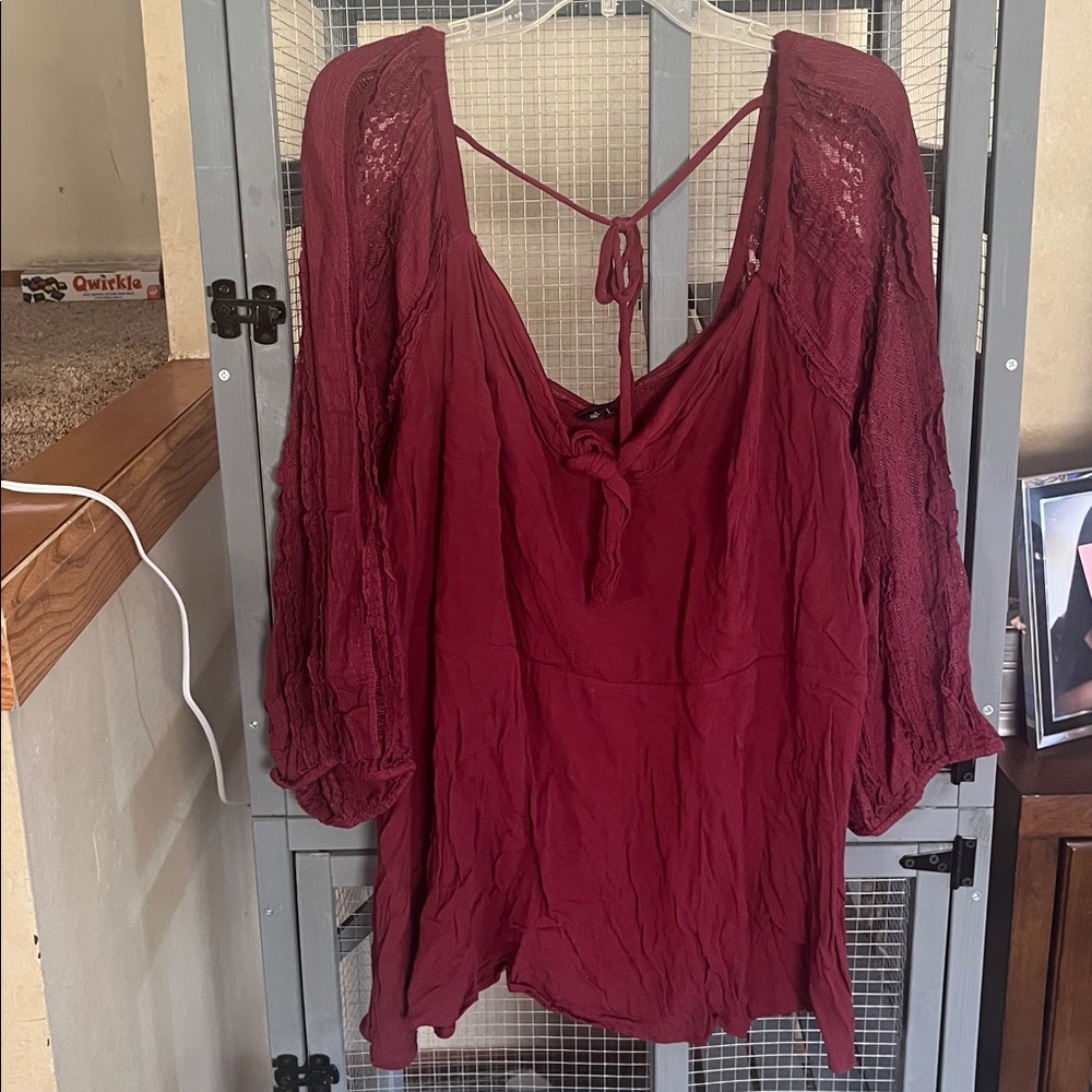 Torrid Rich Burgundy Knit Top
